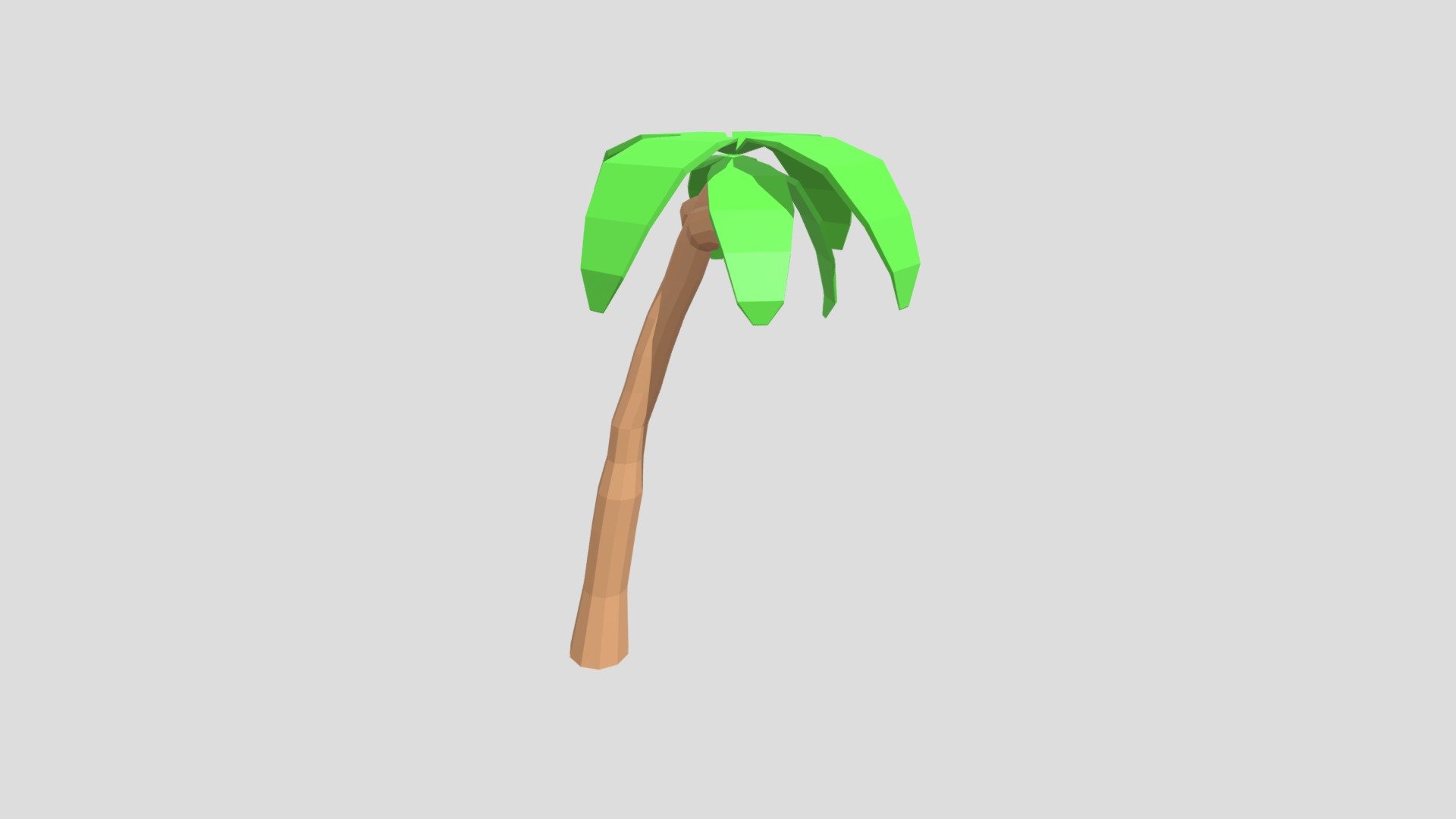 low poly palm