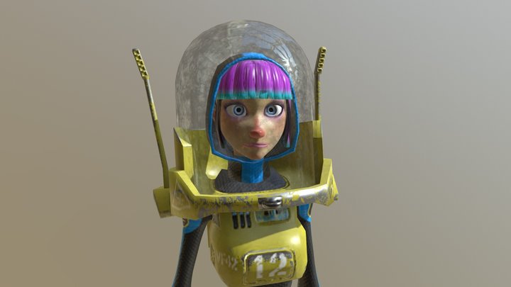 Space Girl 2 3D Model