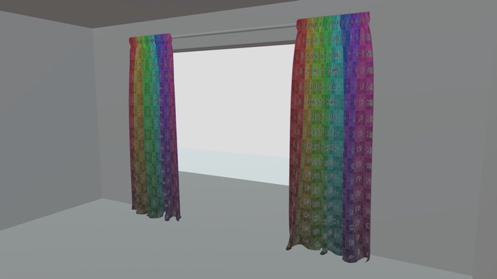 A Simple pair of Curtains 3D Model