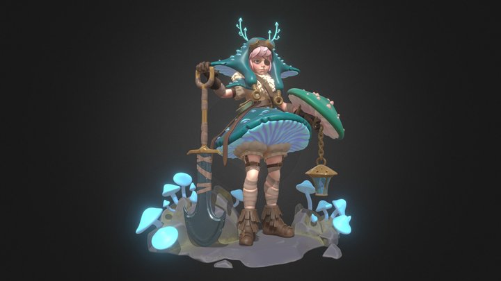 Mushroom Warrior 3D Model