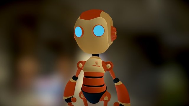 Robot Mascot 3D Model