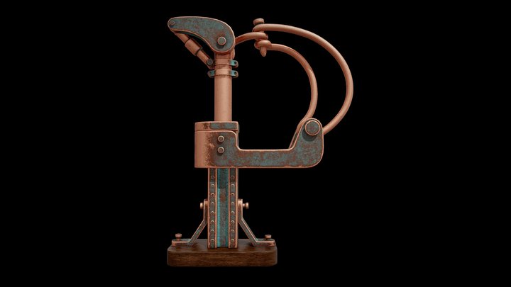 36 DAYS OF TYPE, ETERNAL STEAM, 3D LETTER SET, P 3D Model