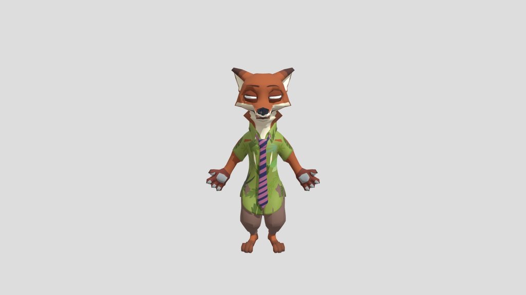Nick Wilde Cartoon Character