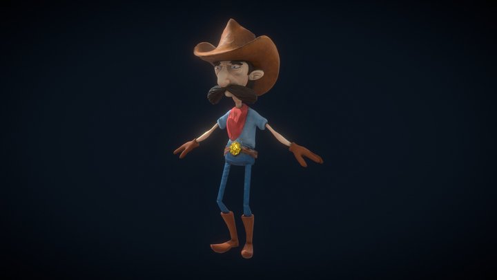 Cowboy Character 3D Model