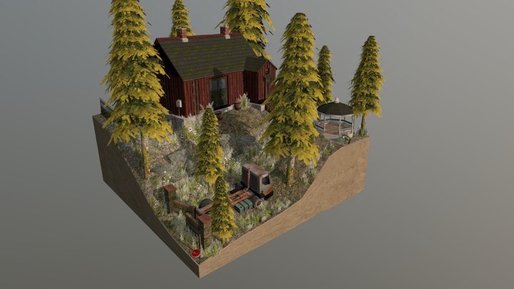 DAE Diorama - Forest Loner 3D Model