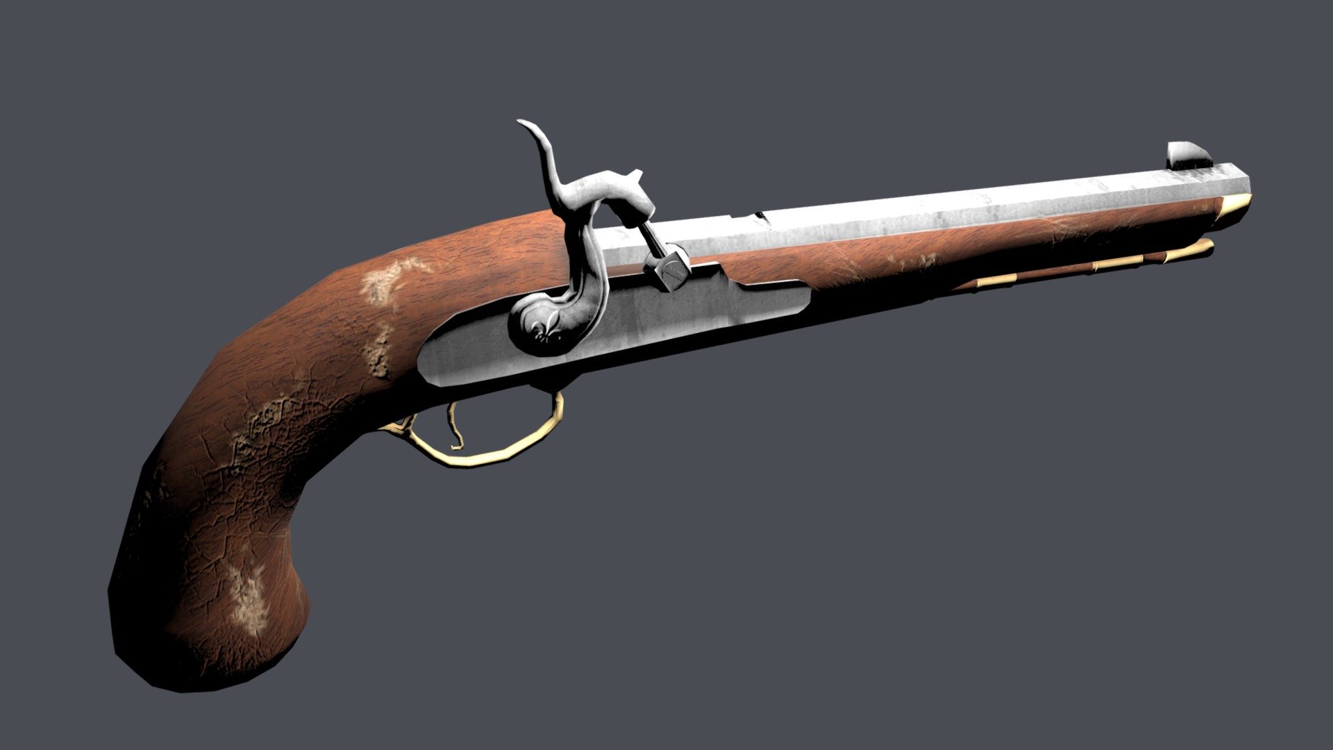 Flintlock pistol - 3D model by Théophane Gilbert (@Selophane) [56e816e ...