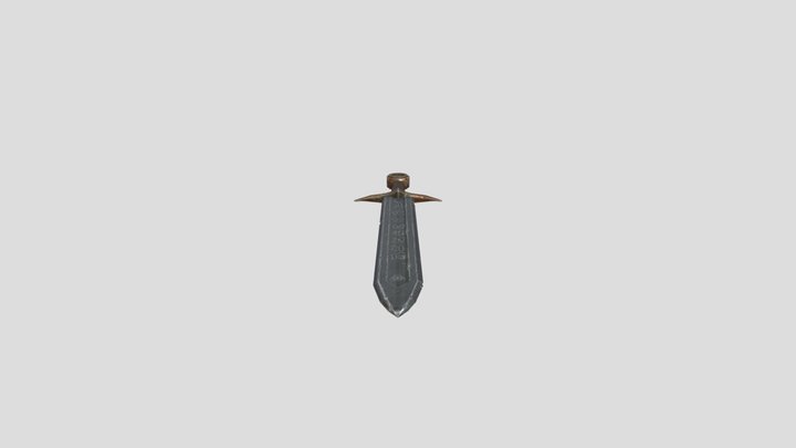 Medieval Sword Damaged Game Ready
