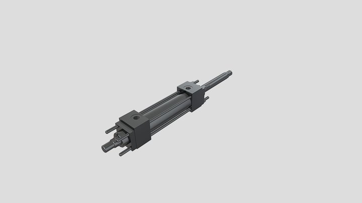 Hydraulic cylinder - mounting type Q 3D Model