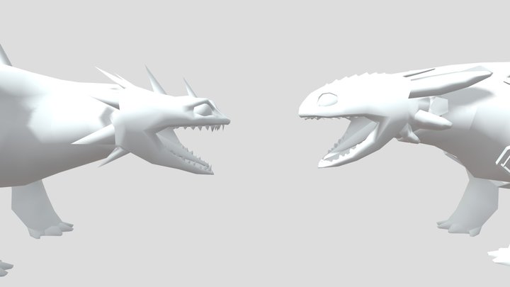 Toothless meets Sand Wraith 3D Model