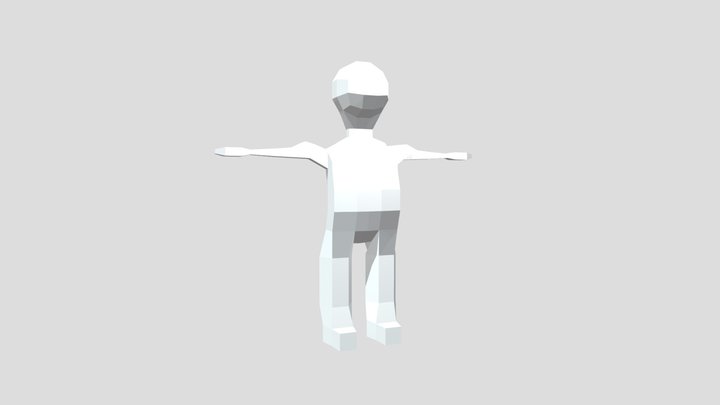 Simple Low Poly Humanoid Basemesh 3D Model