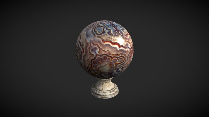 Fortune teller Mineral Crystal Ball 3D Model