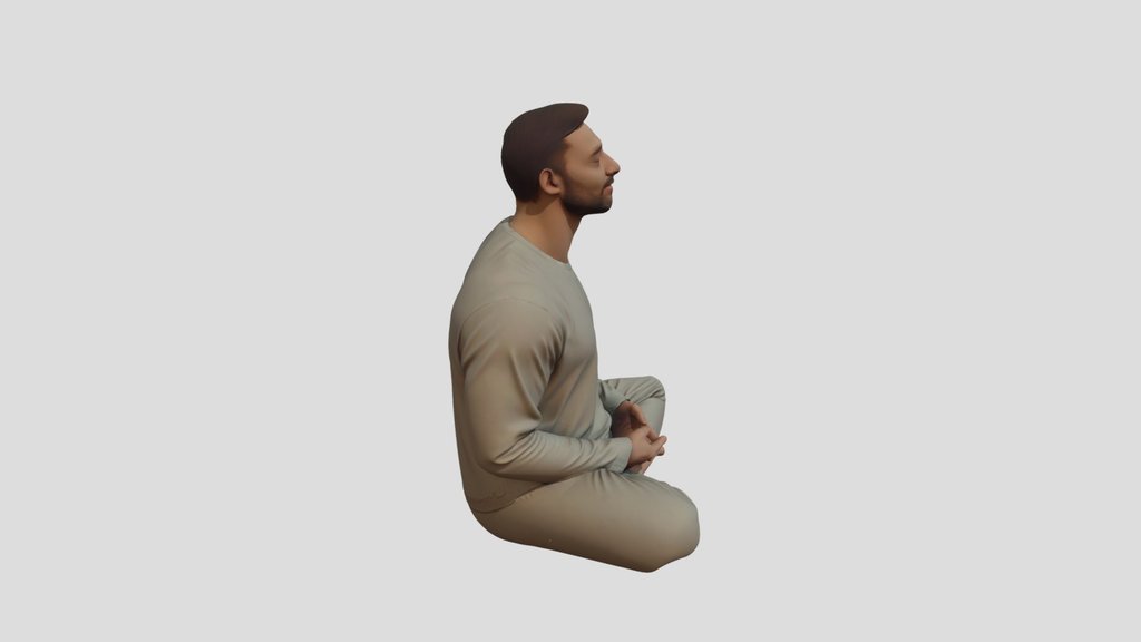 Meditating Man by Tripo