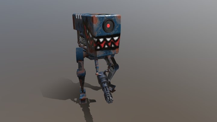 ruined security robot 3D Model