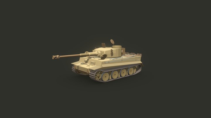 Pz6 Tiger 1 tank / interior 3D Model
