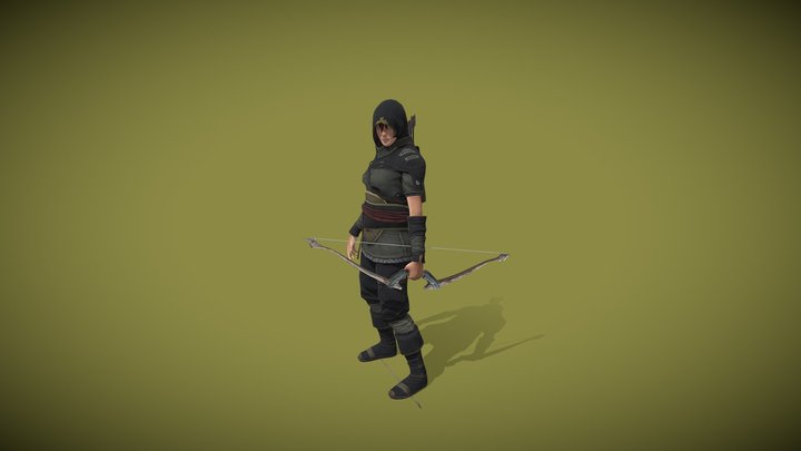 Archer Shooting Arrow from Bow in Battle