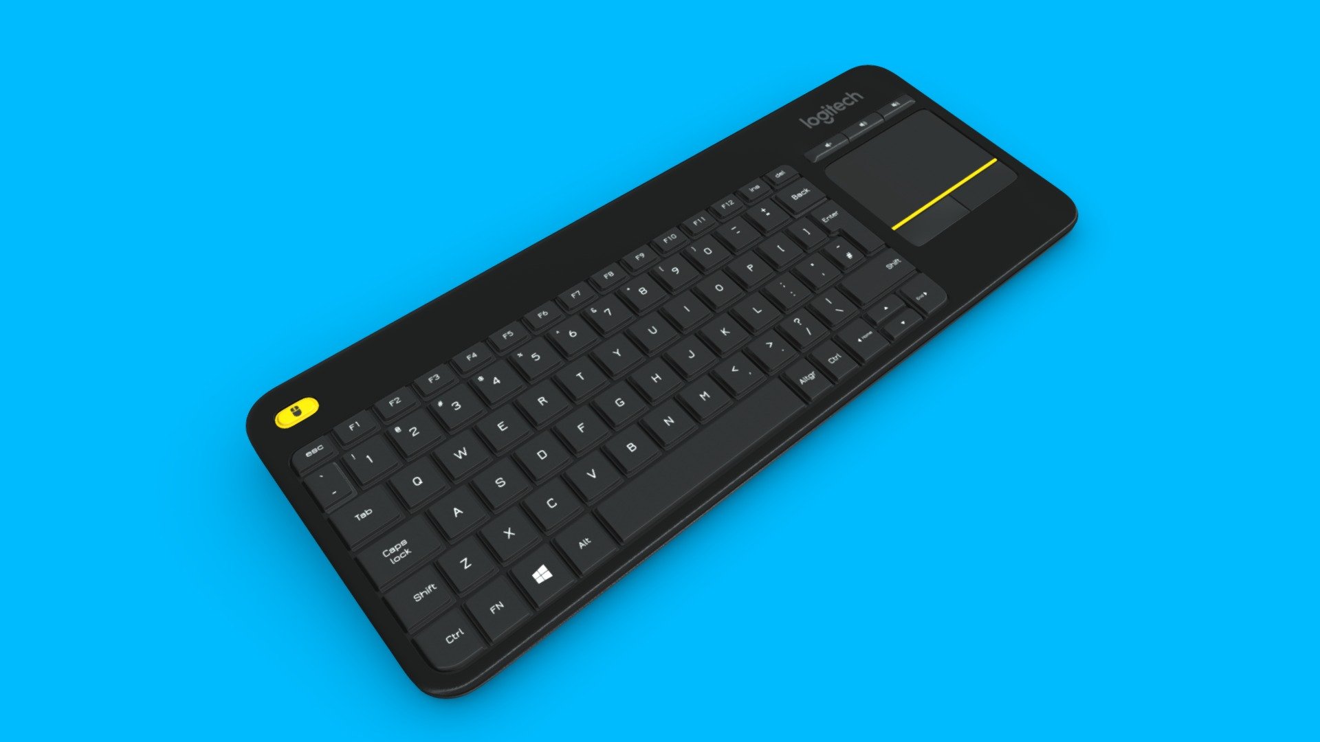 K400 Plus Touchpad Keyboard 3D model by Roman Berezyak (yamagsummi