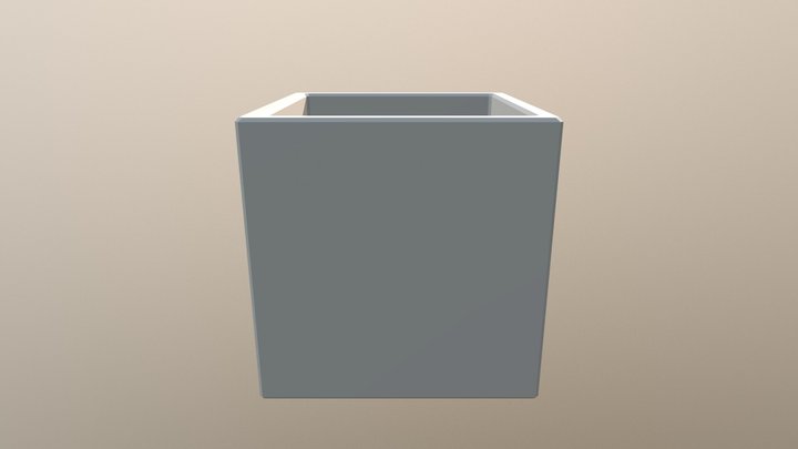 Square Mini Pot 3D Model