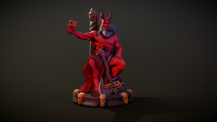 Devil on a throne 3D Model