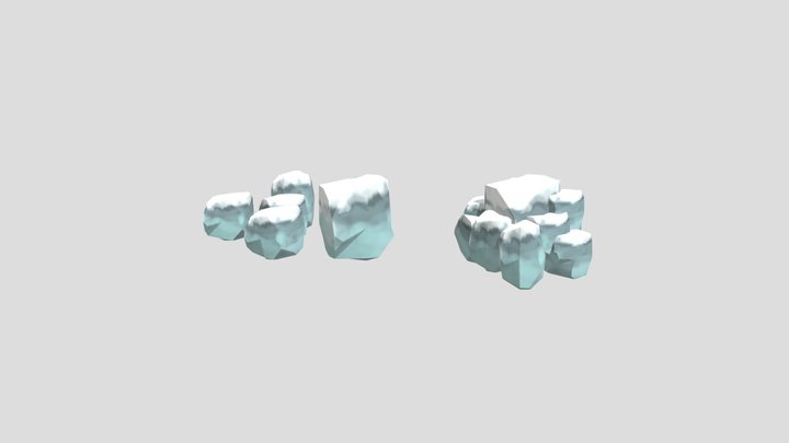 Ice Rocks 3D Model