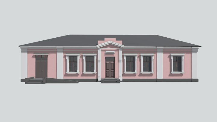 Старое здание. г. Саки 3D Model