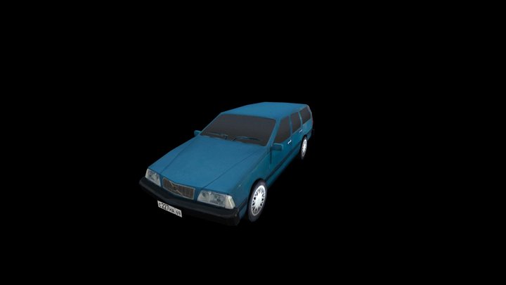 Volvo 850 Wagon (1995) — Low Poly 3D Model