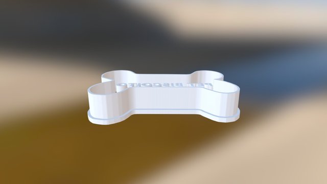 ossinho pet biscoito medidas certas 3D Model