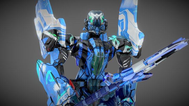 Mecha Character XT-3478 Cyber by Oscar Creativo – Gratis 3D-model STL