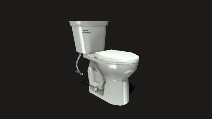 Retro Lowpoly Toilet (PS1/PS2 style) 3D Model