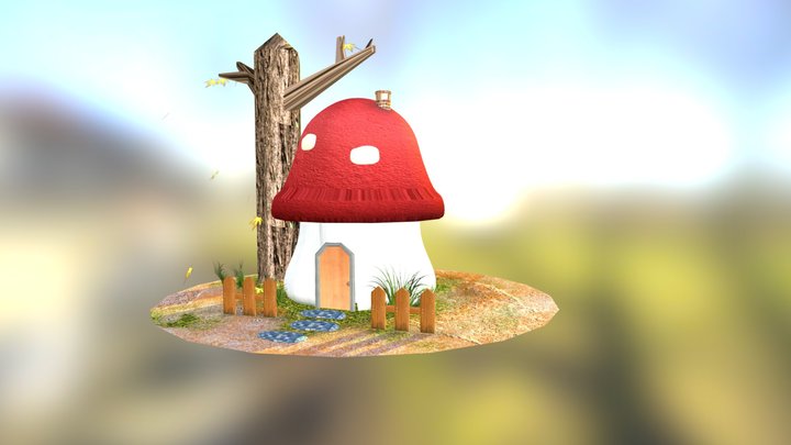 mushroom house 3D Model