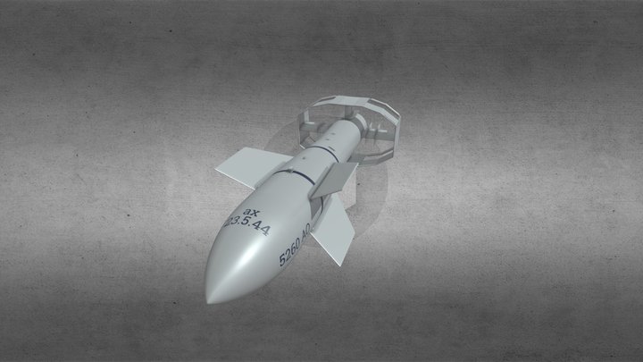 Fritz X Anti-Ship Guided Bomb 3D Model