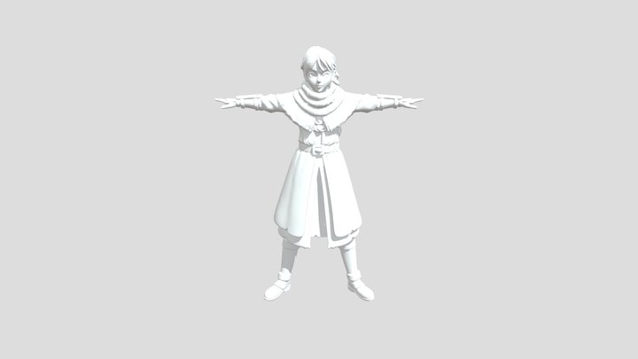 T-Pose Adventurer - Steampunk 3D Model