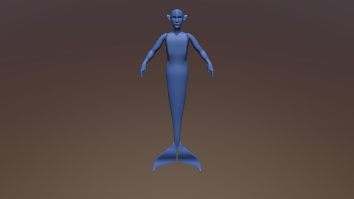 3D assignment - merman wip 3D Model