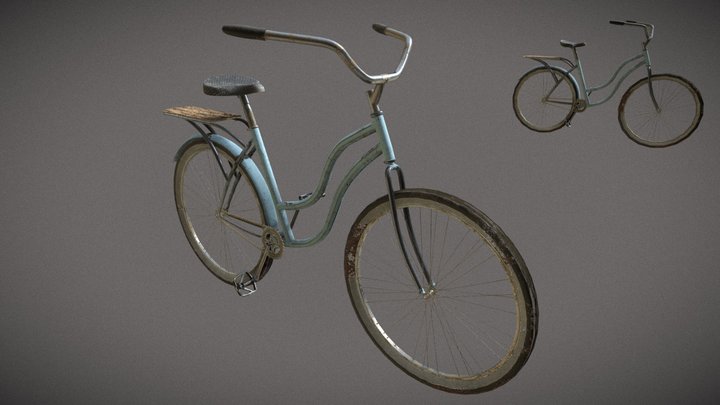 Beach Cruser Bike - Low and High Poly 3D Model