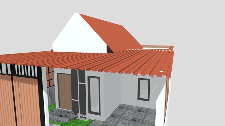 Type 36-60 house complete with home furnishings 3D Model