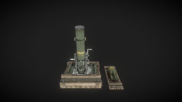 HF - ML 9.45 inch Heavy Trench Mortar Flying Pig 3D Model