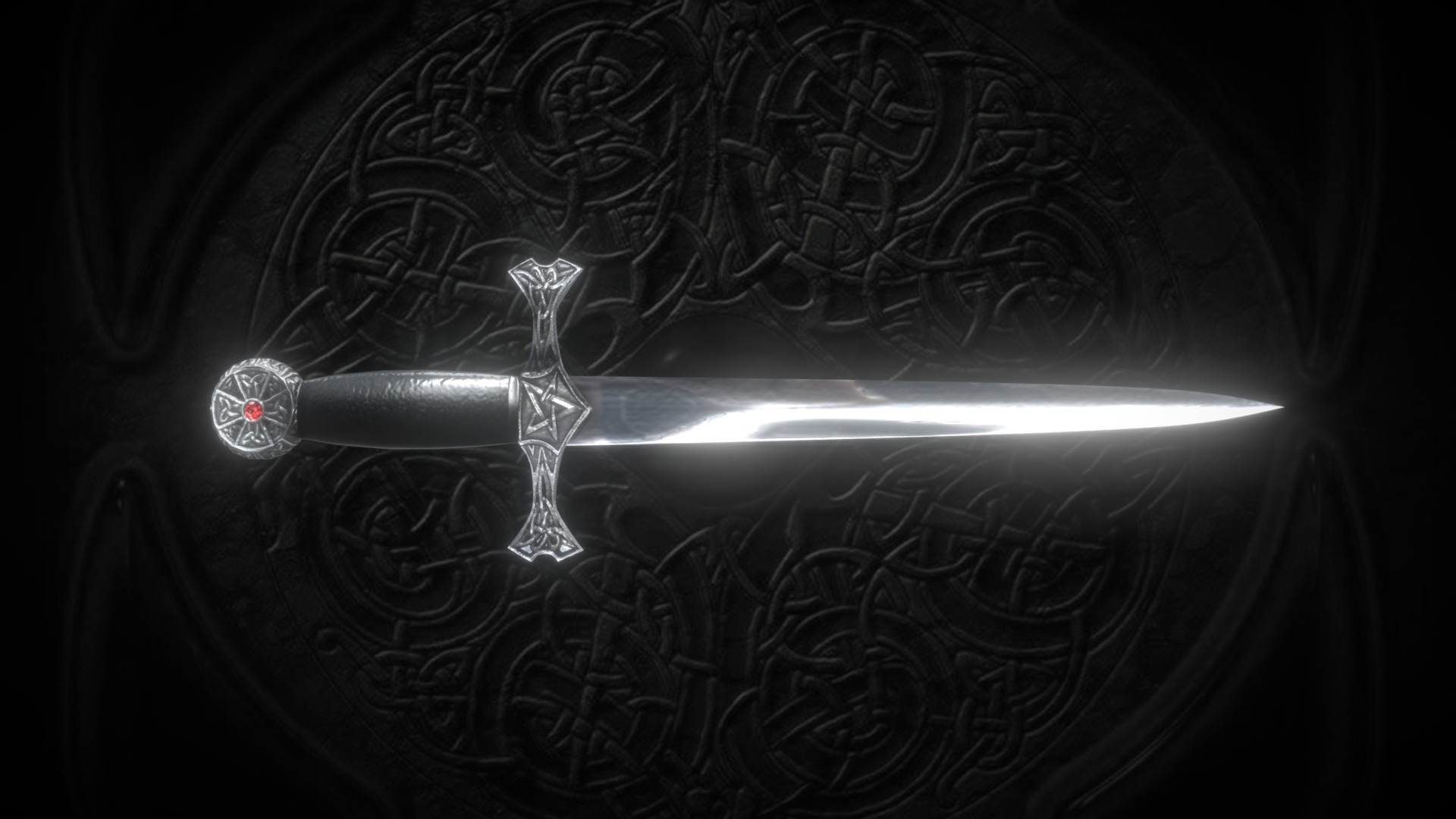 3D model Celtic Dagger - This is a 3D model of the Celtic Dagger. The 3D model is about background pattern.