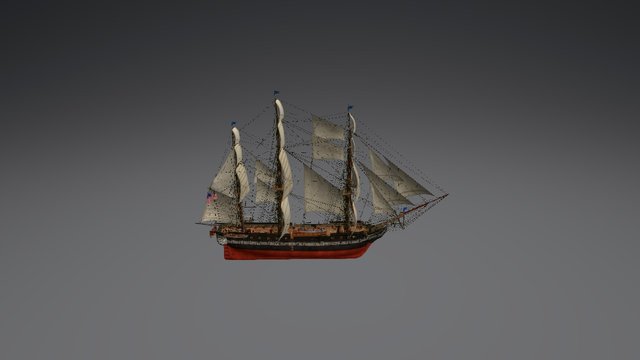 USS Constitution 3D Model