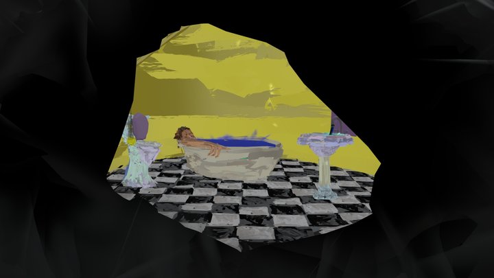 The Yellow Bathroom 3D Model