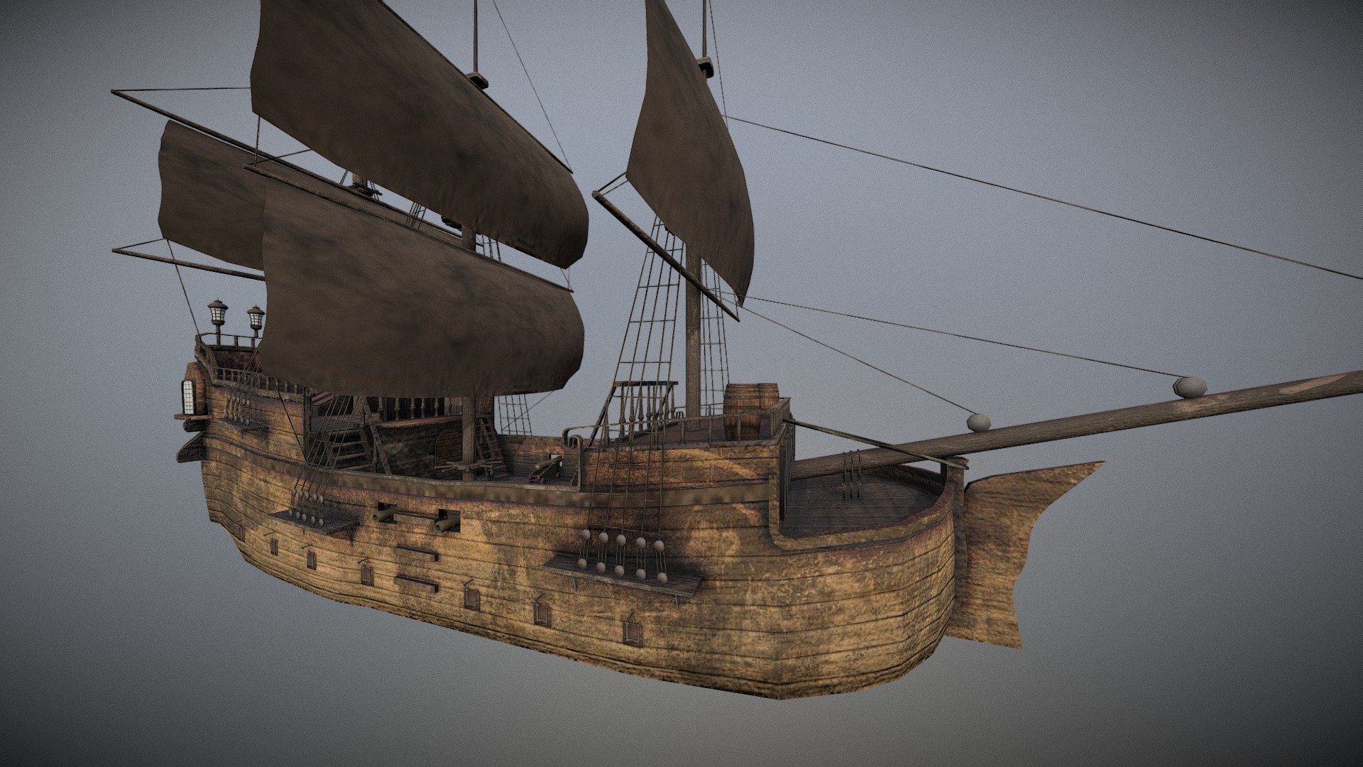 Wooden Boat - 3D model by Javier Martín Hidalgo (@Jj.Mmhh) [56fe121 ...