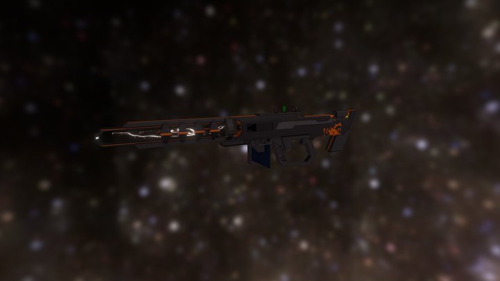 Sci-Fi railgun 3D Model