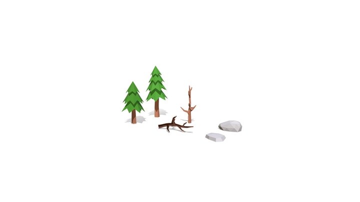 Low Poly Nature Pack 3D Model