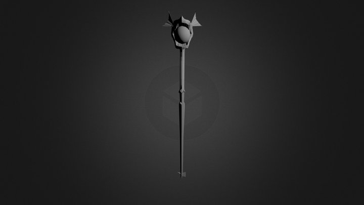 2nd "dragon" staff" with Rescaled head 3D Model