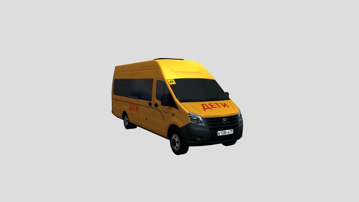 GAZelle NEXT - School Bus 3D Model