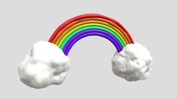 SIA's Cloud Rainbow Headband "Together" 3D Model