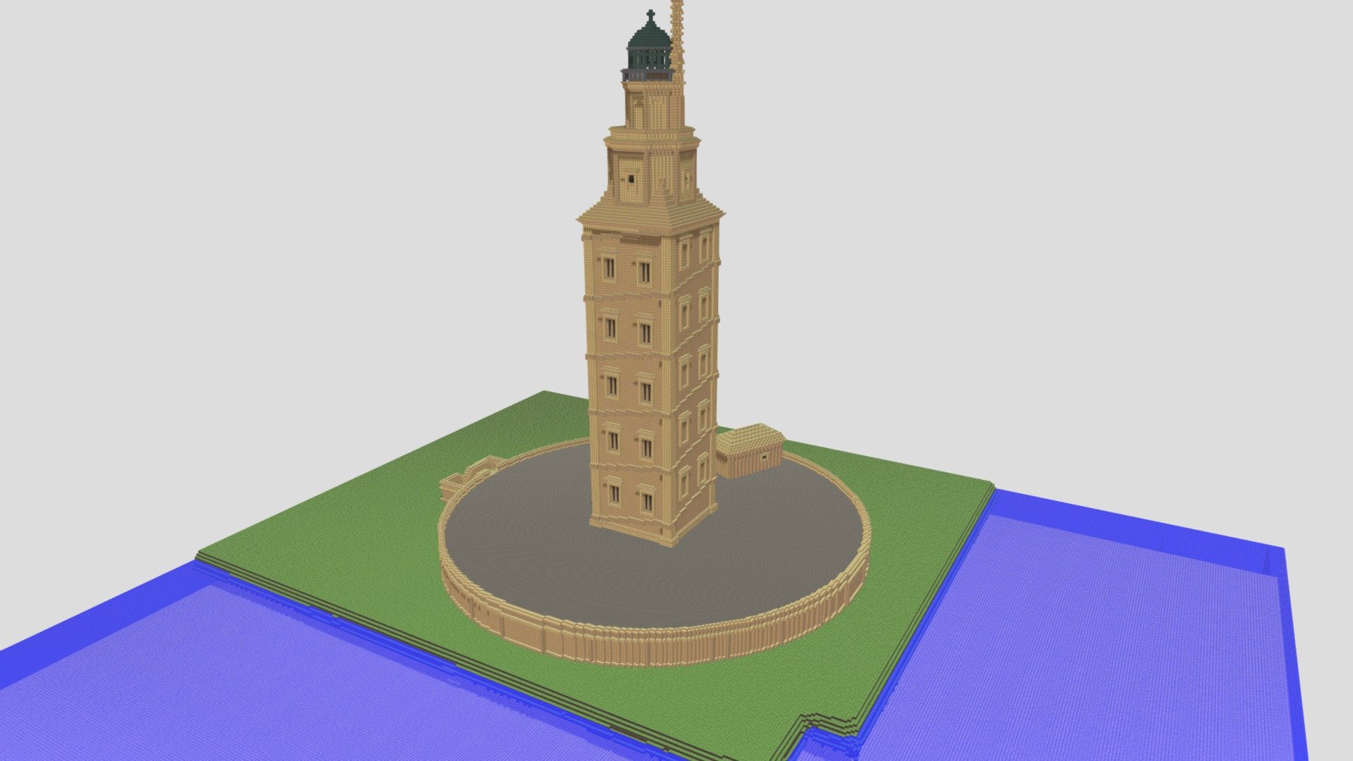 Torre de Hércules en Minecraft.