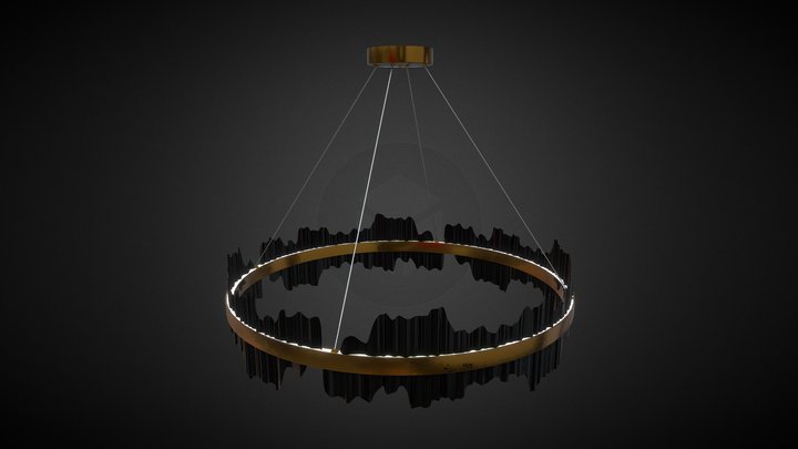 Nera Modern Ring Chandelier 3D Model