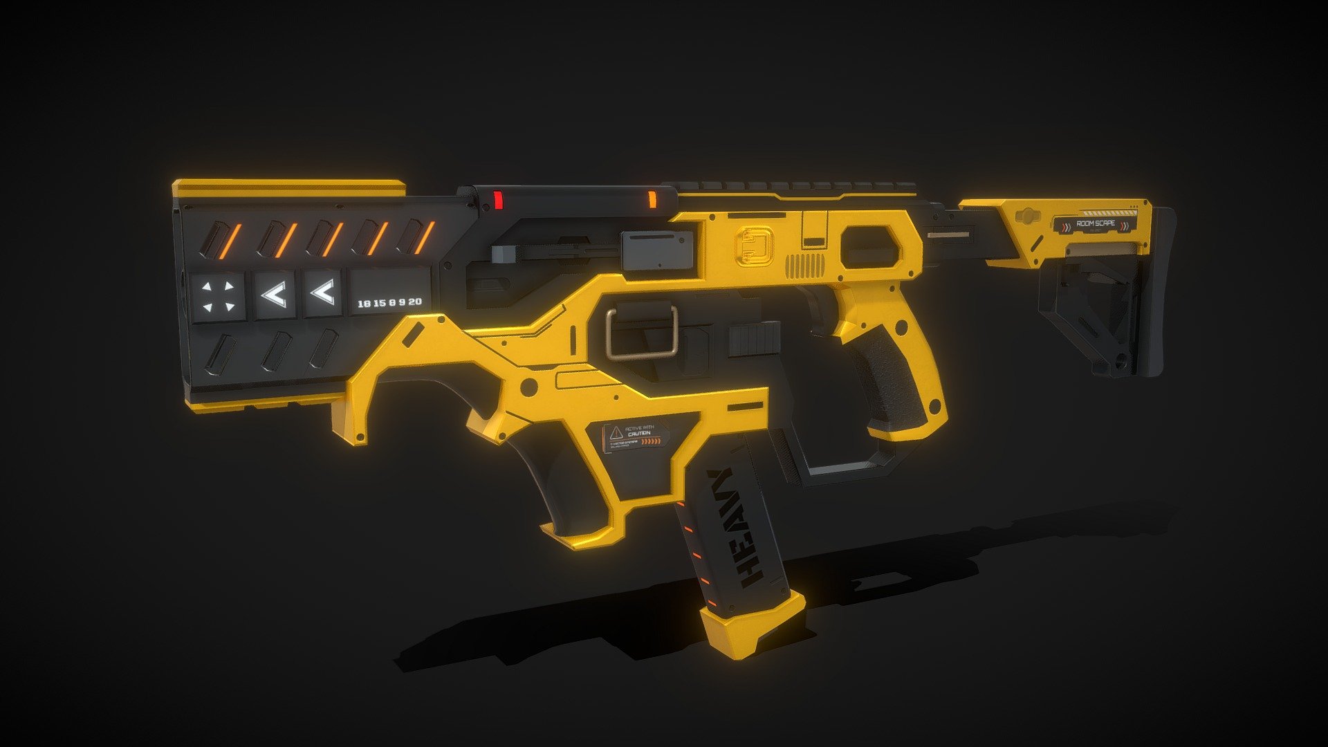 GUN ( Game ready asset ) Yellow version - Download Free 3D model
