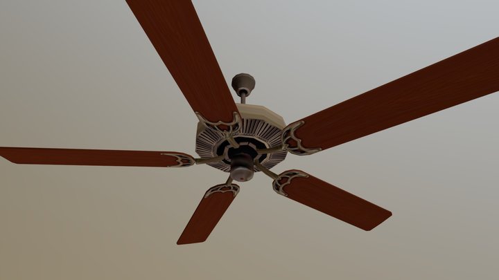 52" Bloxwood Renaissance Ceiling fan 3D Model