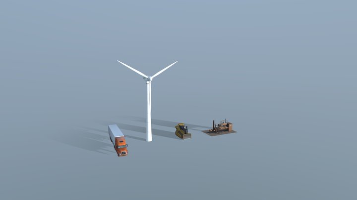 4 objects_animated 3D Model