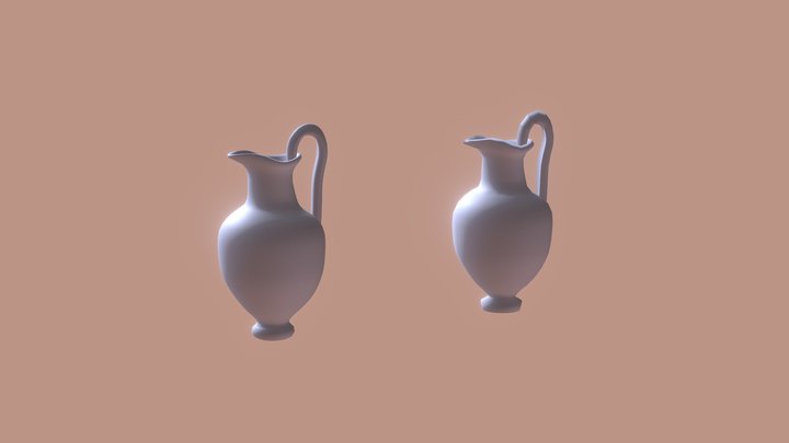 Vasos Oinochoe_Highpoly e Lowpoly 3D Model